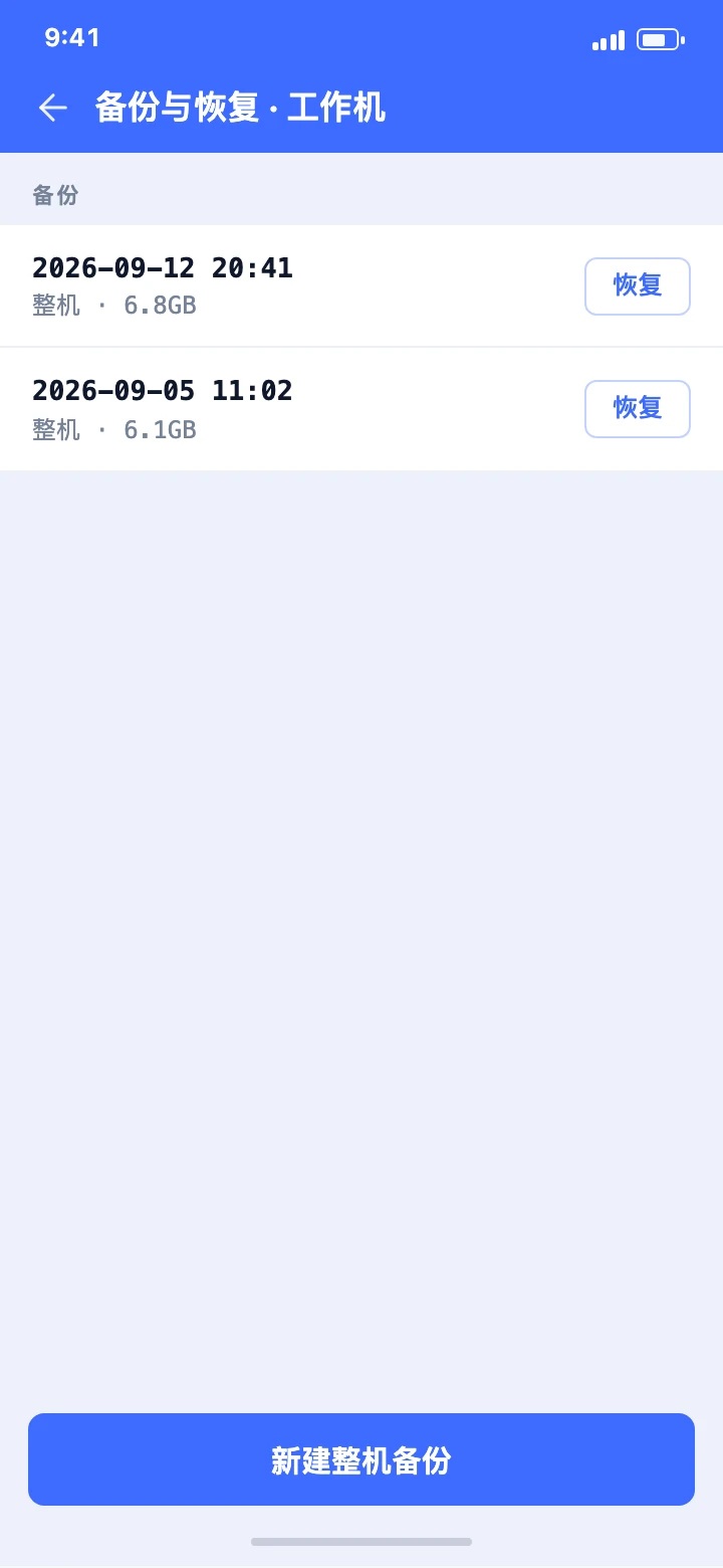备份与恢复
