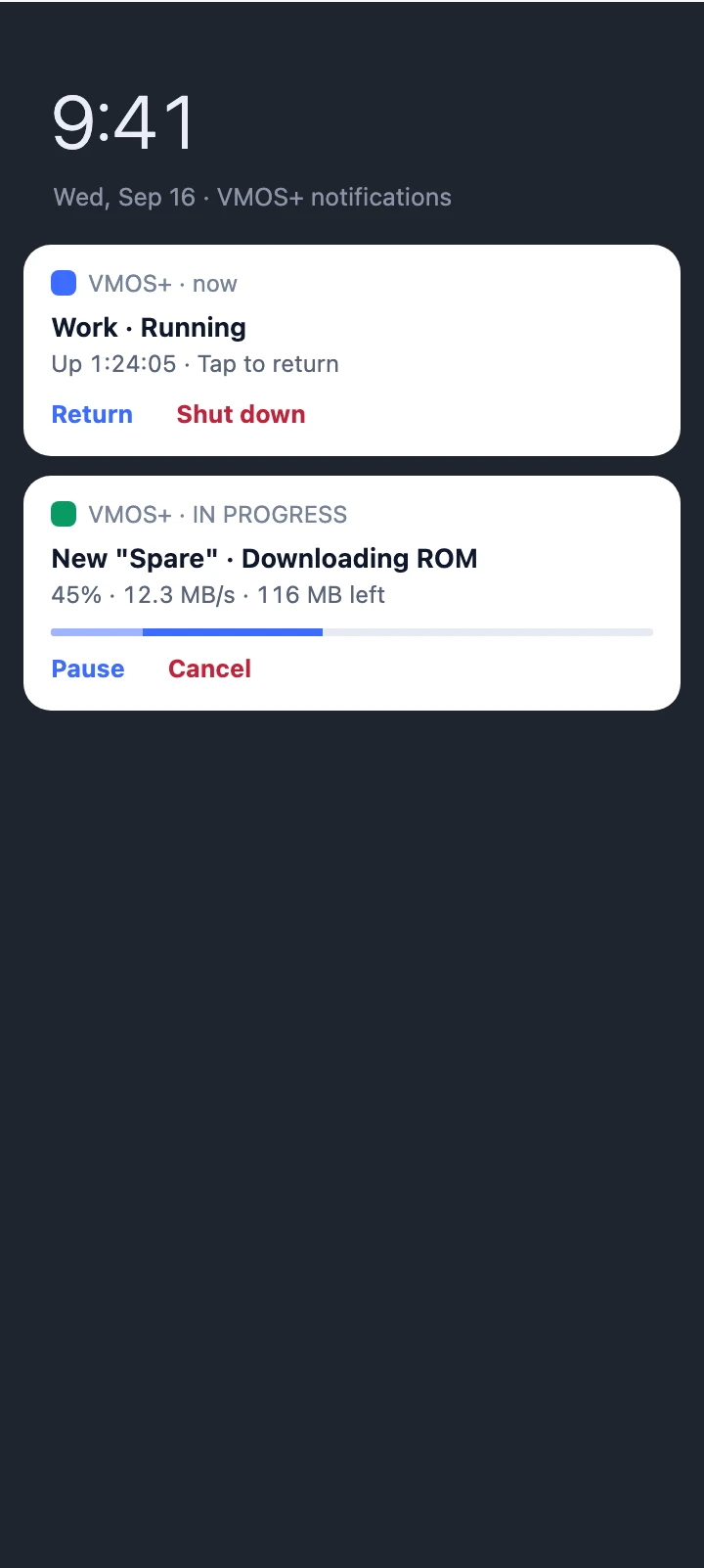 Persistent notification